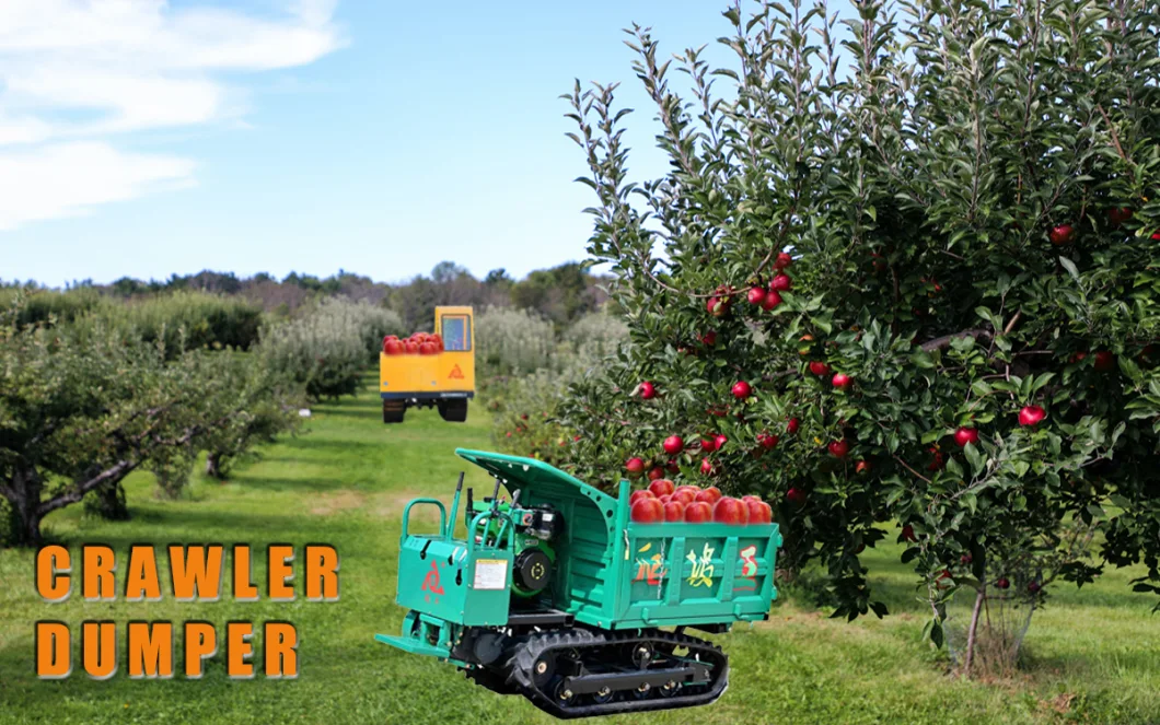 Orchard Machinery Mini Dumper Light Duty 2 Tons Maximum Load Used for Apple Harvesting Popular in Malaysia GF2000 Tracked Dumper