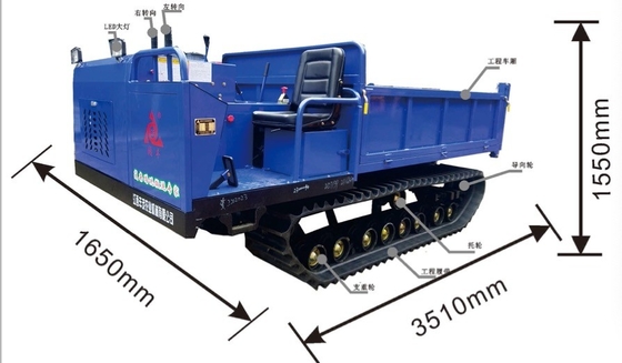 Silnik wysokoprężny typu 5tonowy crawler transport cargo dumper do plantacji palm olejowych