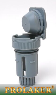 Wtyczka wentylacyjna dla wózków widłowych - 75 mm PP Grey Plug dla bezpiecznego i wydajnego wentylacji baterii.