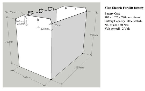 500AH 80v akumulator trakcyjny dla wózka widłowego