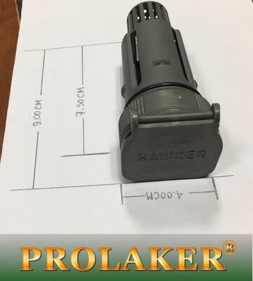 Przemysłowy bateryjny koszyk Typ wtyczka wentylacyjna Kolor Szary Rozmiar L Długość 92 mm
