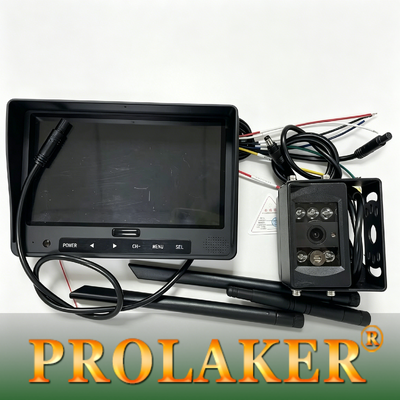 2.4G Wireless 7 Inch FHD Laser Positioning Forklift Monitoring System IP68 Waterproof Anti-Collision Camera with Loop Recording